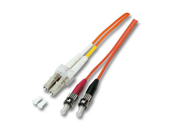 Fiberpatch 50/125 LC-ST - 15 m LSZH Multimode Duplex OM2 Orange 